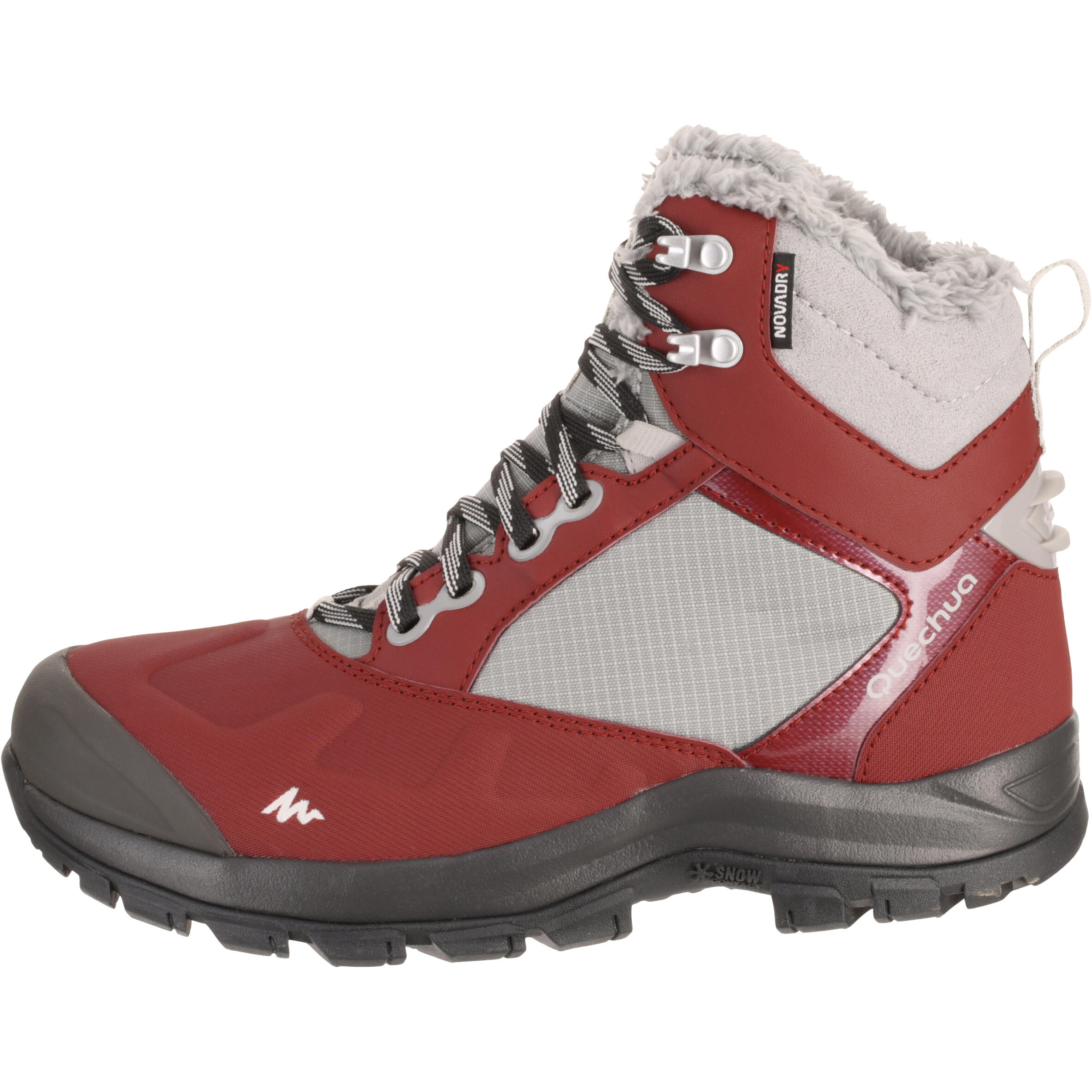 Forclaz 500 Waterproof Women'S Hiking Boots - Burgundy 3/16