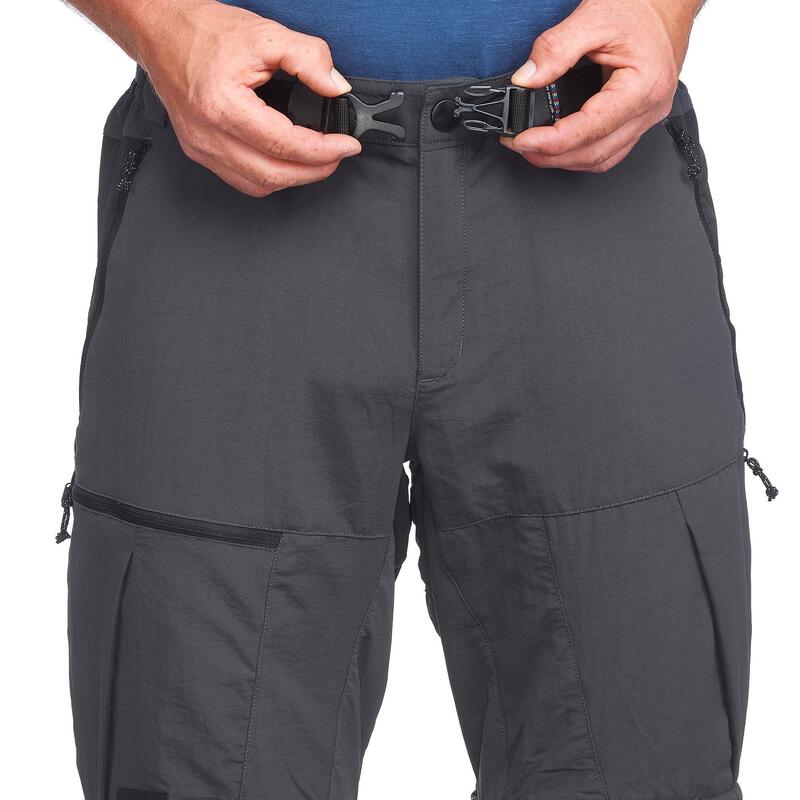 Pantalon modulable de trek montagne - TREK 500 gris foncé homme
