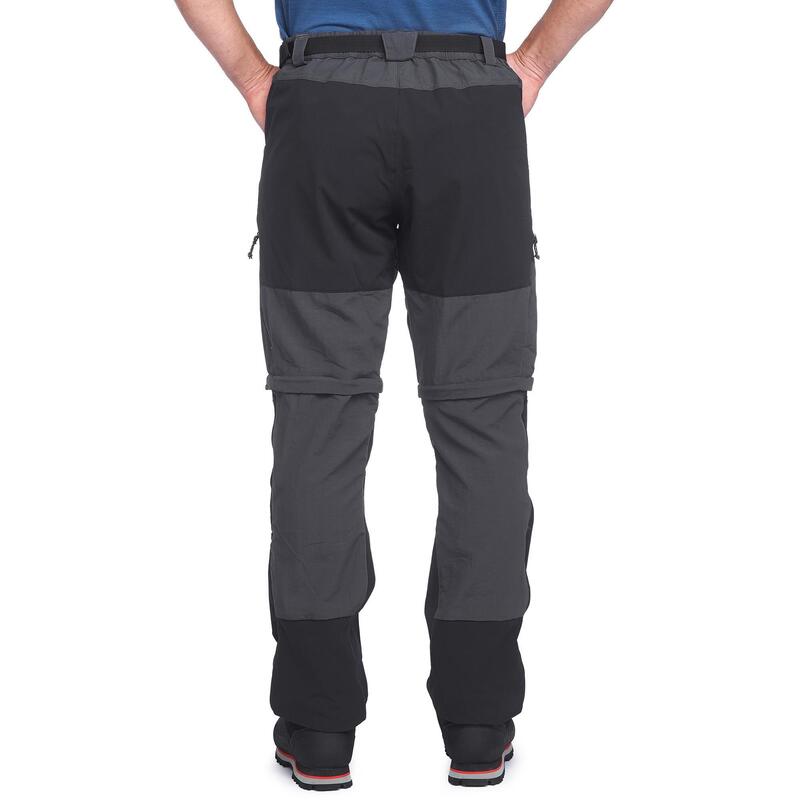 Pantalon modulable de trek montagne - TREK 500 gris foncé homme