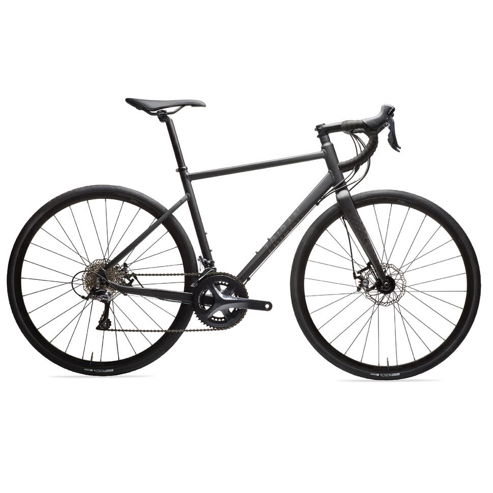Road Bike Triban RC 500 Disc Brake Black TRIBAN Decathlon