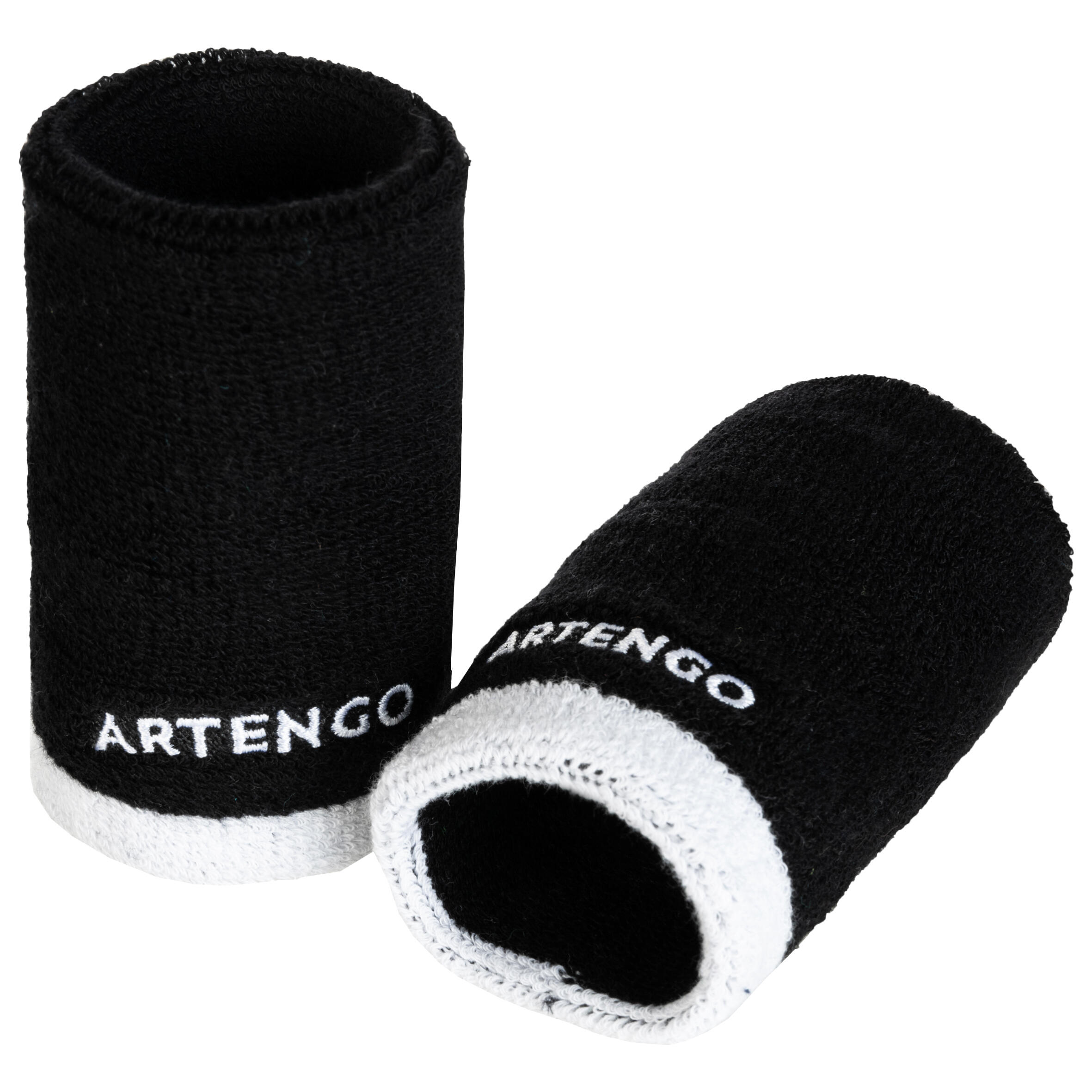 TP 100 XL Tennis Wristband - Black/White - ARTENGO