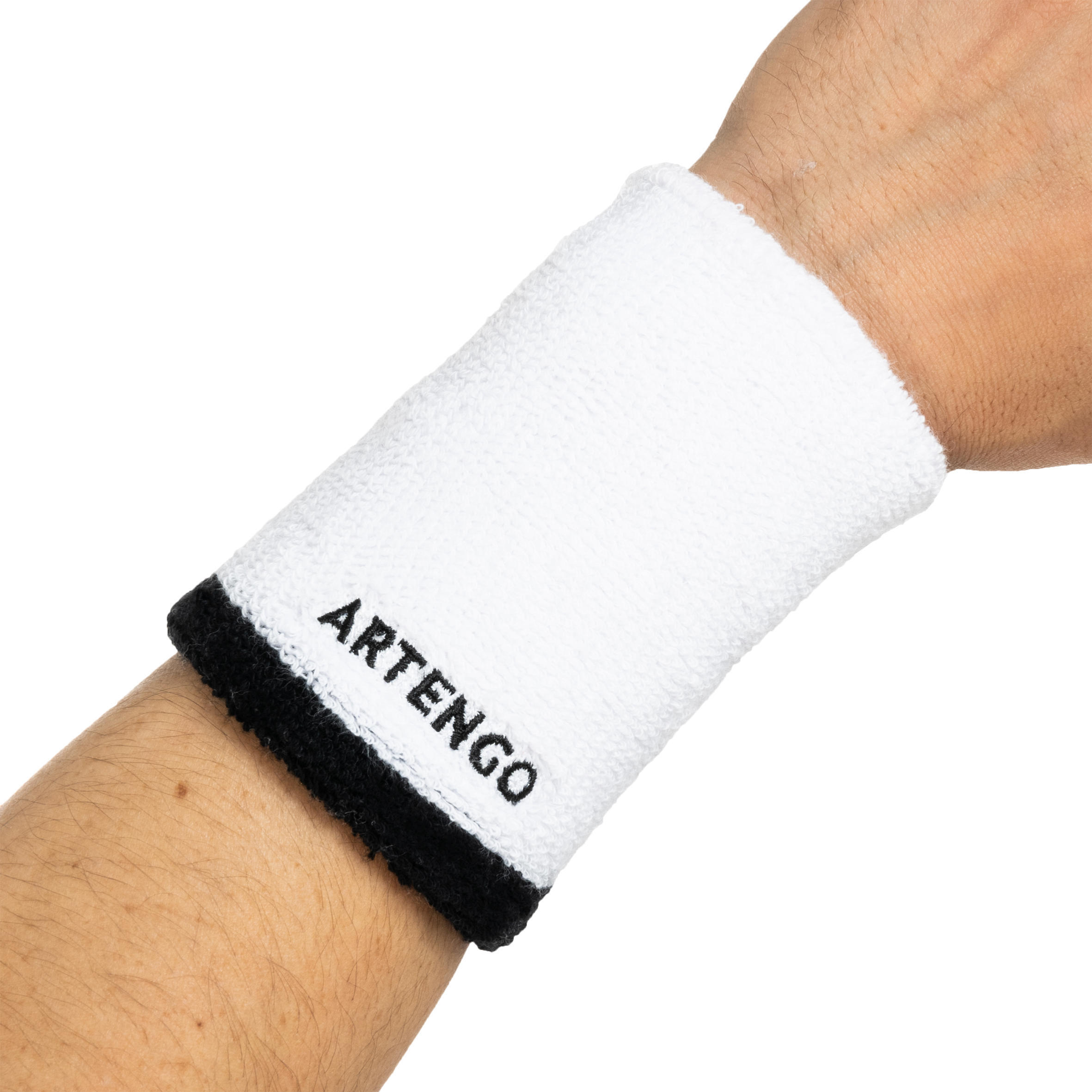 TP 100 XL Tennis Wristband - White/Black 2/4