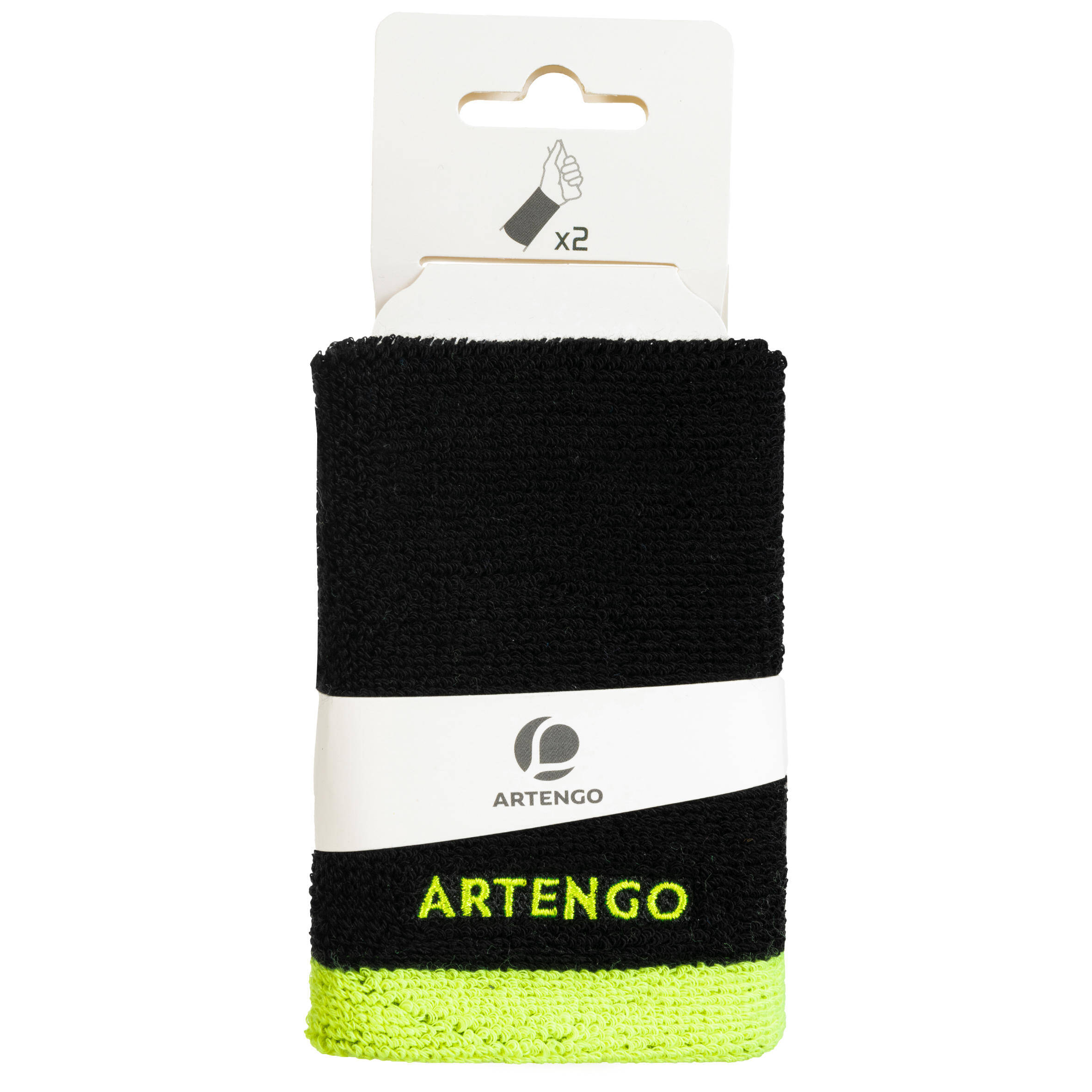 Tennis Wristband TP100 XL Black and Yellow -  5