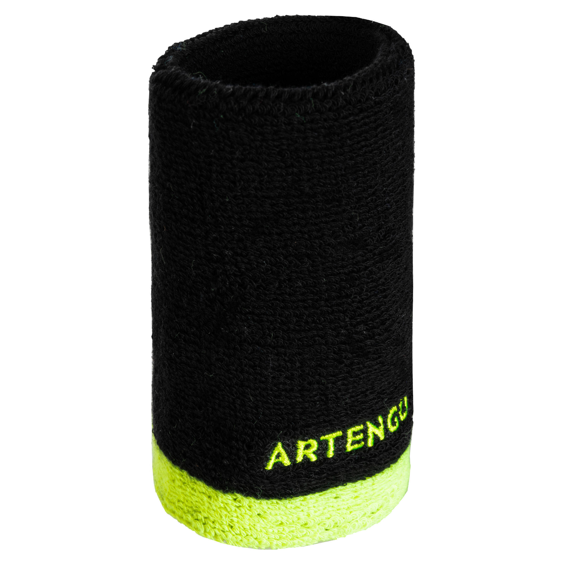 Tennis Wristband TP100 XL Black and Yellow -  3