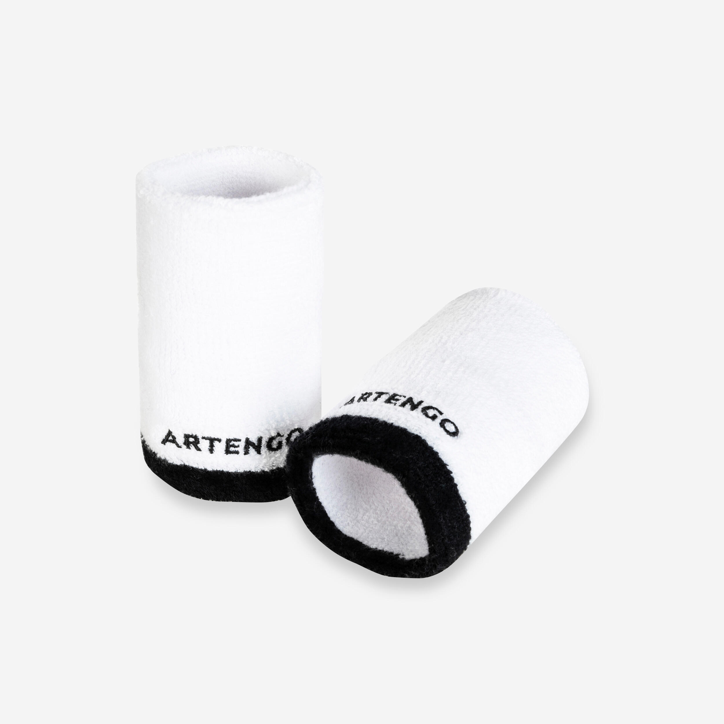 TP 100 XL Tennis Wristband - White/Black - ARTENGO