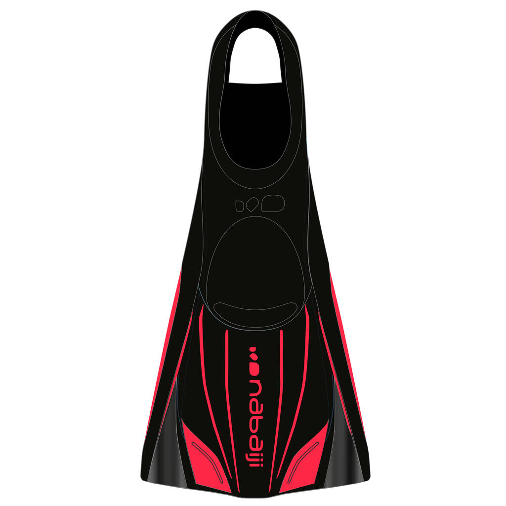 TOPFINS 900 RIGID LONG SWIMMING FINS - BLACK RED