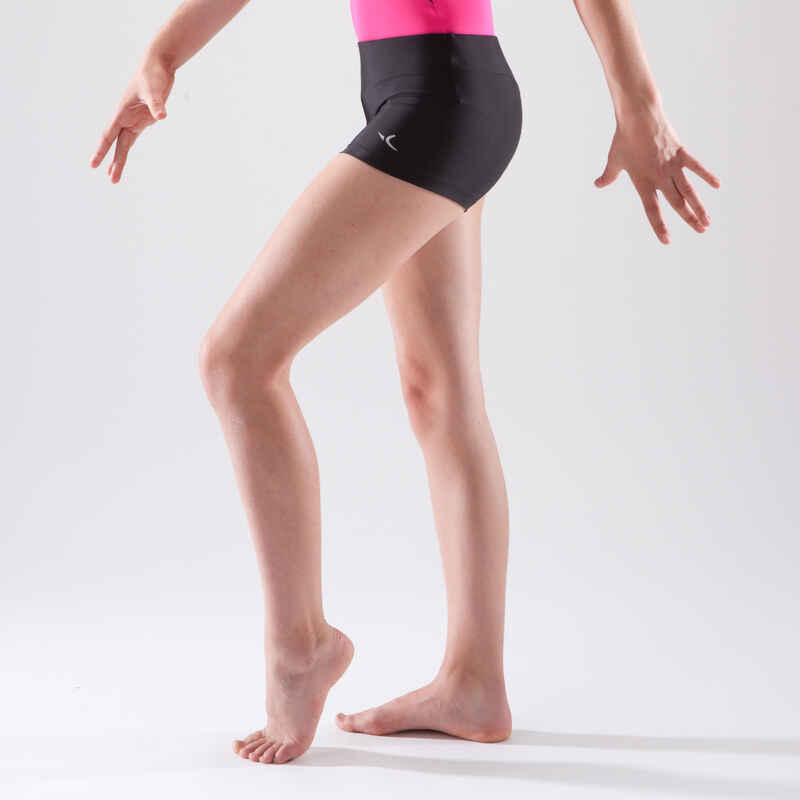 Girls' Artistic Gymnastics Shorts - Black
