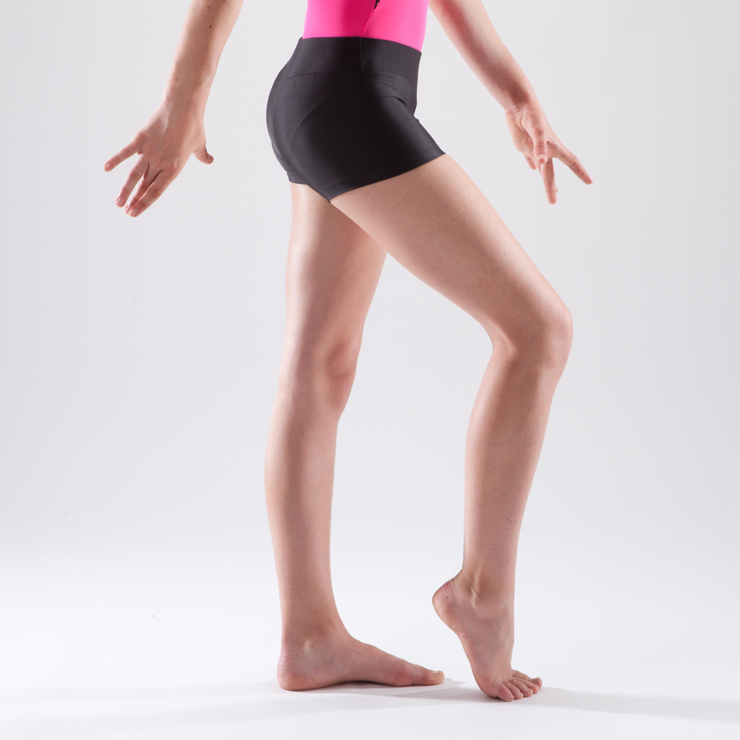 Pantaloncini bambina ginnastica artistica 100 poliestere neri DOMYOS |  DECATHLON