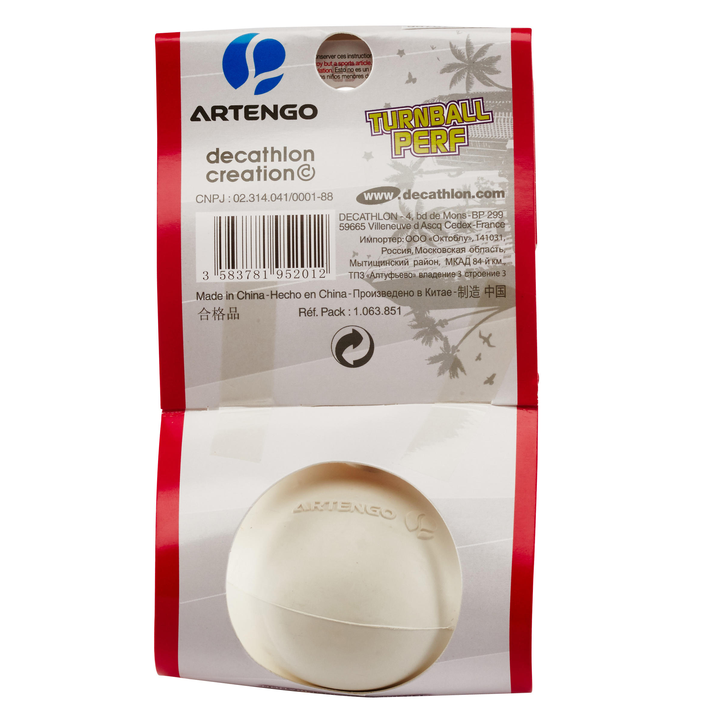Speedball bal TURNBALL PERF rubber wit 4/4