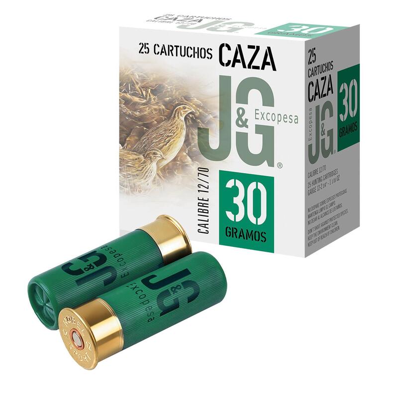 Cartucho Caza JG 30Gr Calibre 12/70