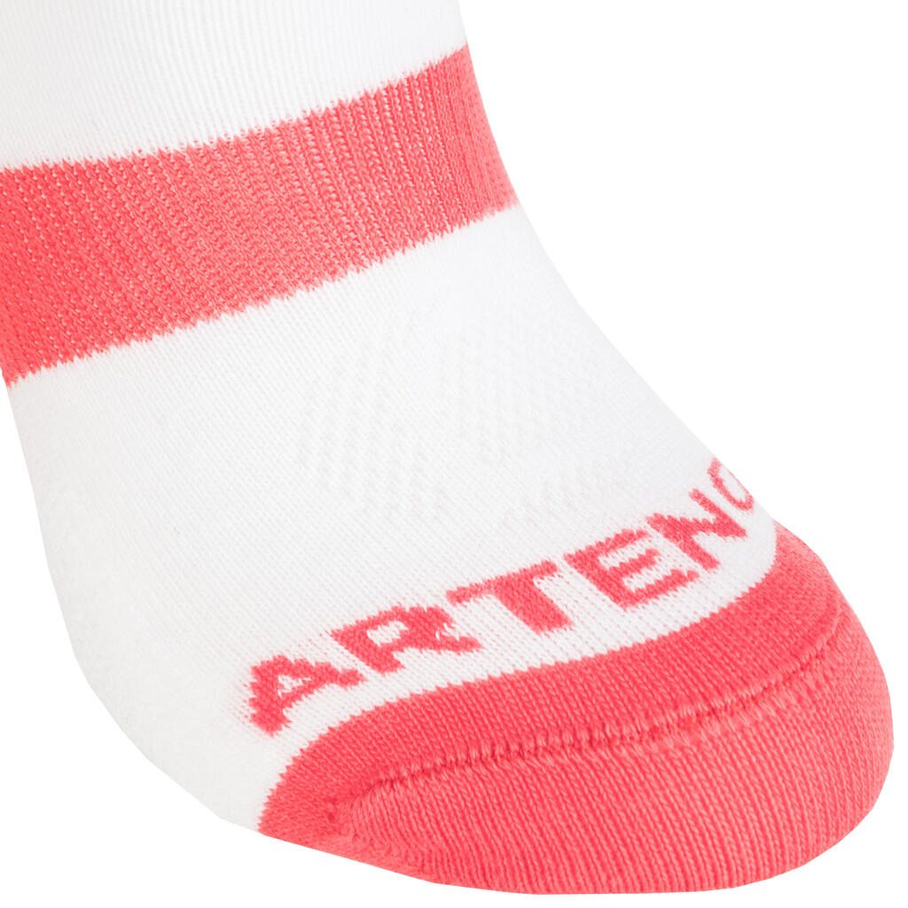 Kids' Low Tennis Socks Tri-Pack RS 160 - Pink/White/Navy