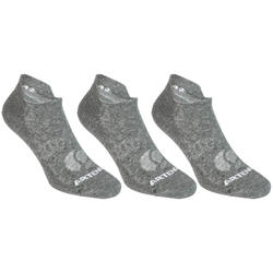 CHAUSSETTES DE SPORT BASSES ARTENGO RS 160 GRIS LOT DE 3