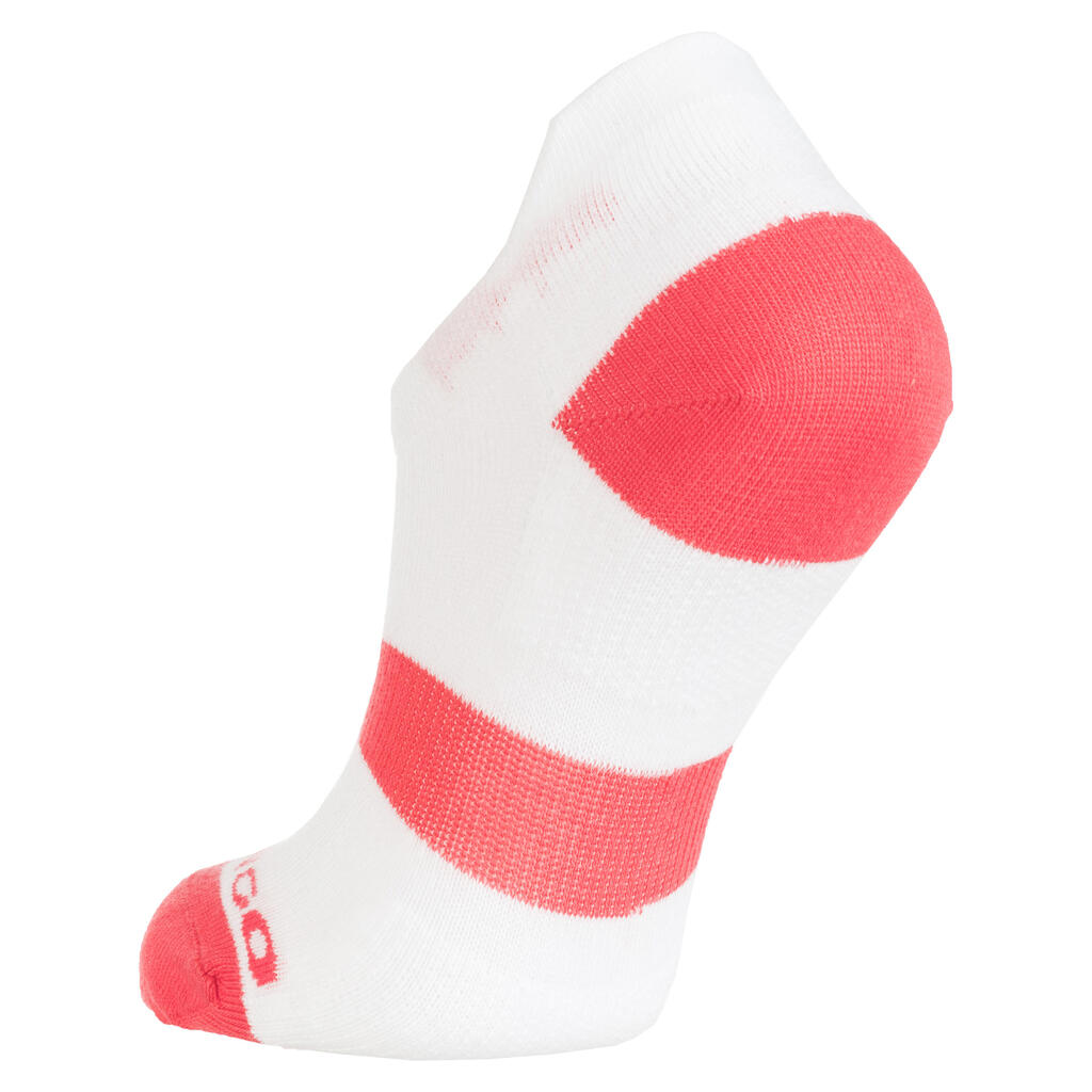 Kids' Low Tennis Socks Tri-Pack RS 160 - Pink/White/Navy