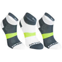 RS 160 Kids' Mid-Cut Sport Socks Tri-Pack - Grey/White/Yellow