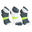 CHAUSSETTES DE SPORT ENFANT MI-HAUTES ARTENGO RS 160 GRIS BLANC JAUNE LOT DE 3