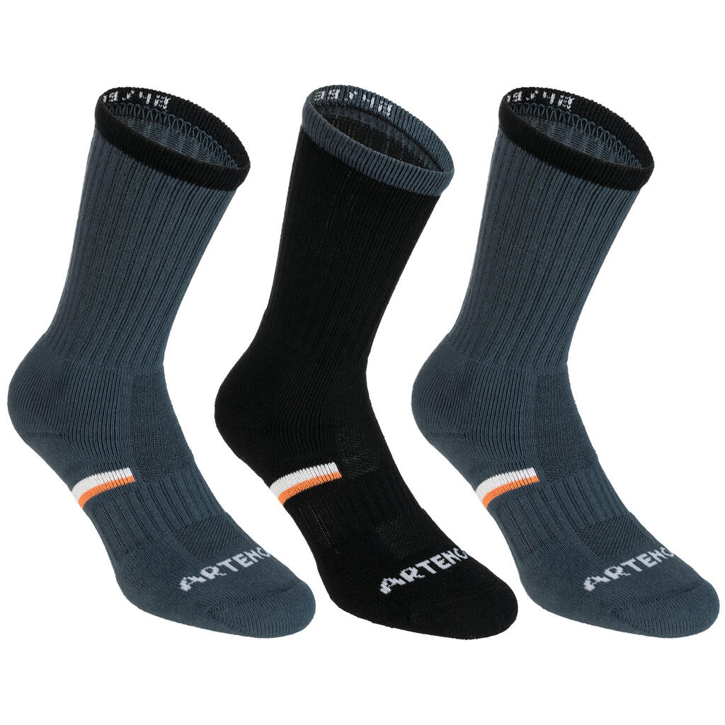 Tennissocken High 3er-Pack - RS 500 schwarz