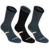 Tennissocken RS 500 High 3er-Pack grau/schwarz 