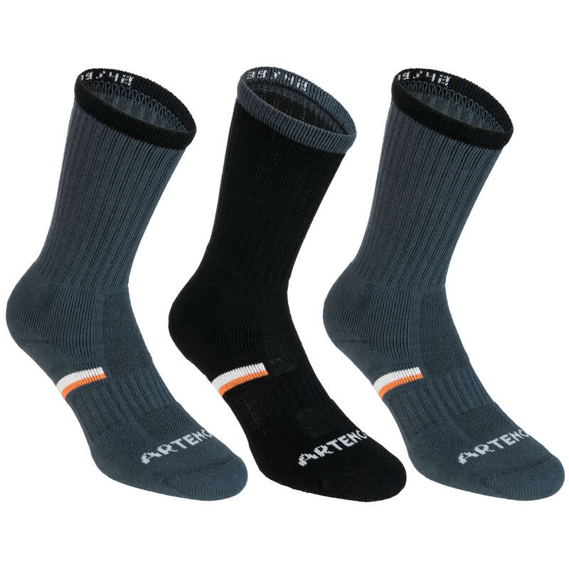 SKARPETY DO SPORTÓW RAKIETOWYCH DOROŚLI Tenis - SKARPETY RS500 x3 ARTENGO - Odzież do tenisa