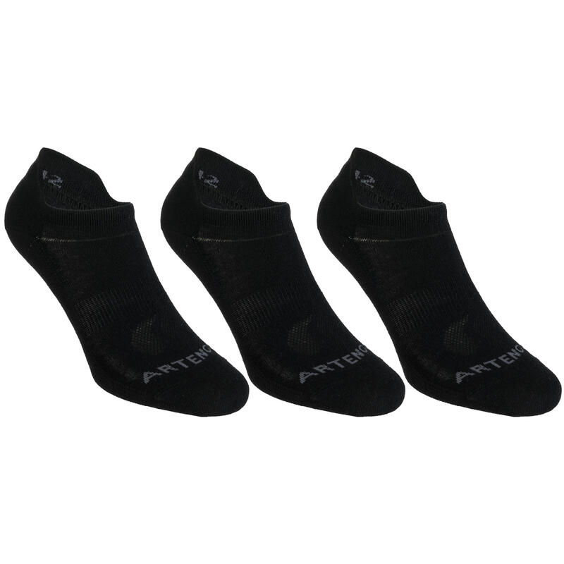 CHAUSSETTES DE SPORT BASSES ARTENGO RS 160 NOIR LOT DE 3