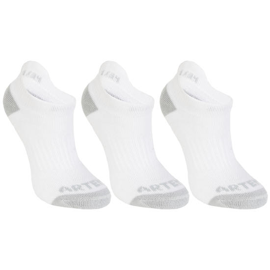CHAUSSETTES TENNIS ENFANT BASSES ARTENGO RS 160 BLANC LOT DE 3