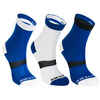 Detské športové ponožky RS 160 vysoké bielo-modro-čierne 3 páry