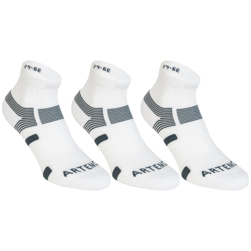BAS DE SPORT MI-HAUTS ARTENGO RS 560 BLANC GRIS LOT DE 3 BAS DE SPORT MI-HAUTS ARTENGO RS 560 BLANC GRIS LOT DE 3
