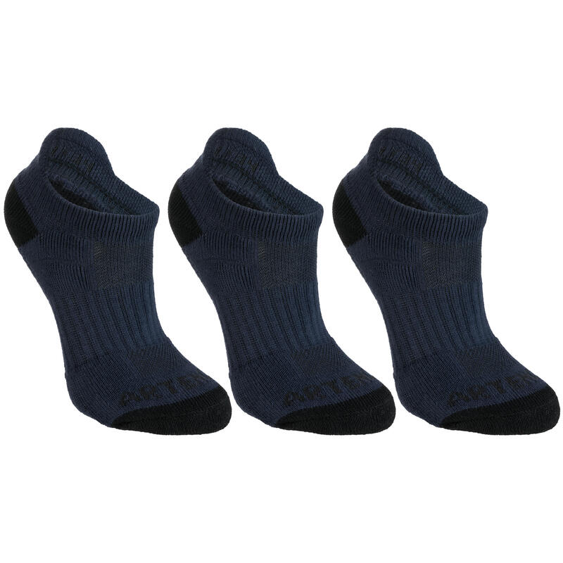 CHAUSSETTES TENNIS ENFANT BASSES ARTENGO RS 500 MARINE LOT DE 3