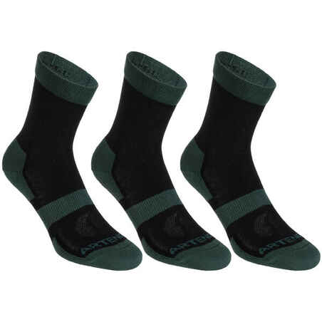 Sportske čarape RS 160 tri para crne/kaki