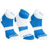 RS 160 Kids' Mid-Cut Sports Socks Tri-Pack - Blue/White