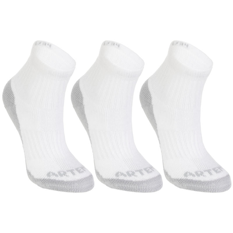 BAS TENNIS ENFANT MI-HAUTS ARTENGO RS 500 BLANC LOT DE 3 BAS TENNIS ENFANT MI-HAUTS ARTENGO RS 500 BLANC LOT DE 3