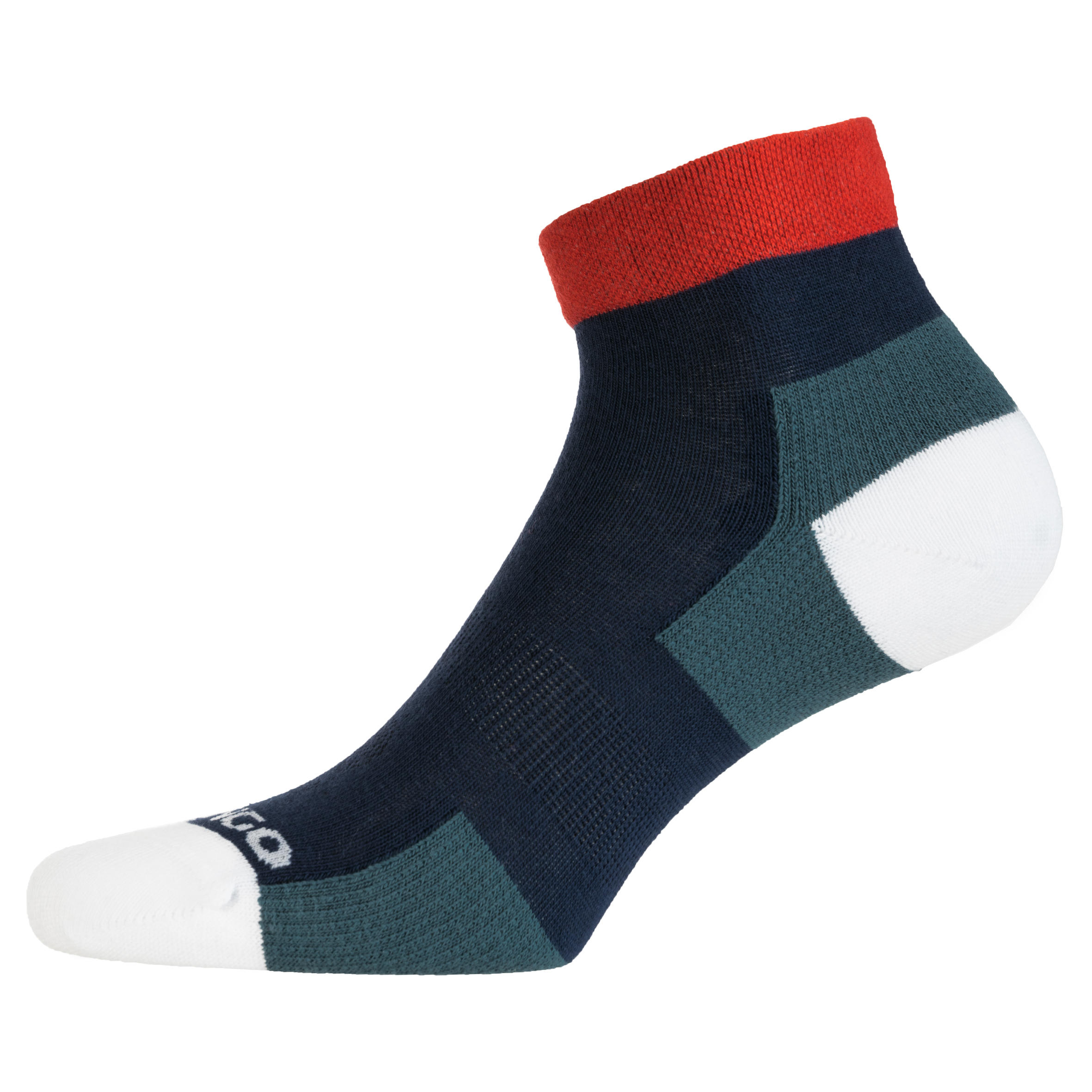 

RS 160 Mid Sport Socks Tri-Pack - Grey/White/Red -  By ARTENGO | Decathlon, Grey/red/white