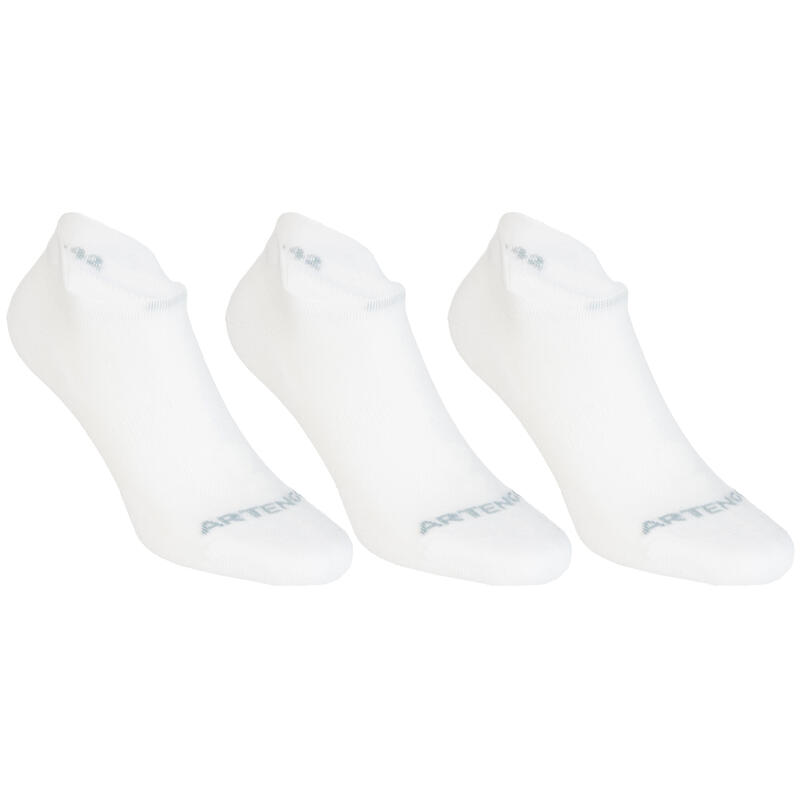 Nízké tenisové ponožky RS160 bílé 3 páry 