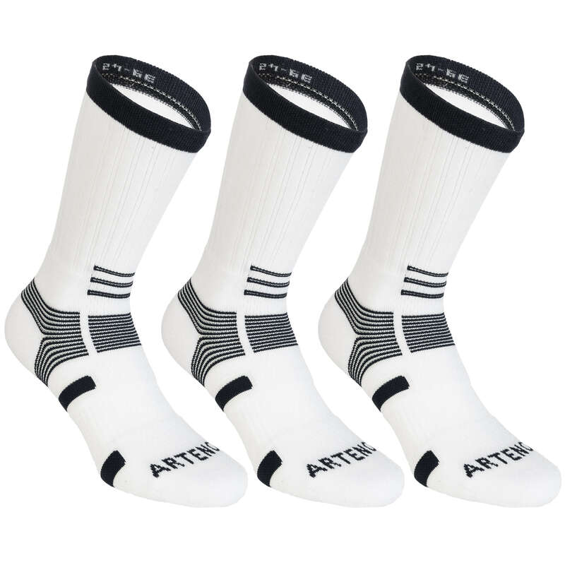 ADULT SOCKS Tennis - RS560 High Tri-Pack White/Navy ARTENGO - Tennis