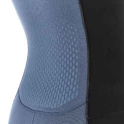 Women's diving semi-dry wetsuit 7 mm neoprene blue grey
