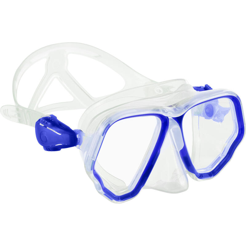 Scuba diving mask SCD 500 double lens bright blue