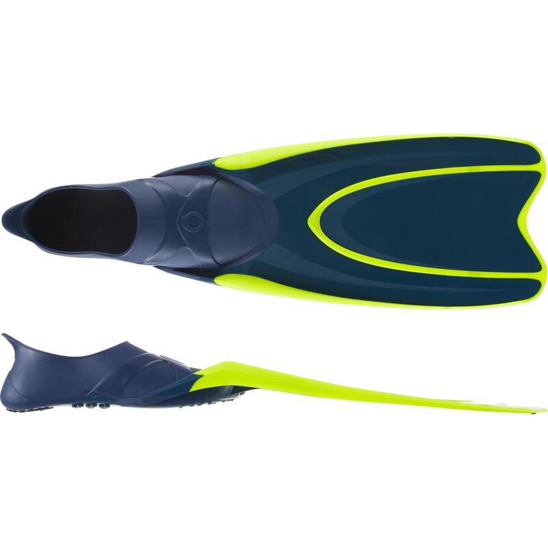 Pinne snorkeling e subacquea blu-gialle