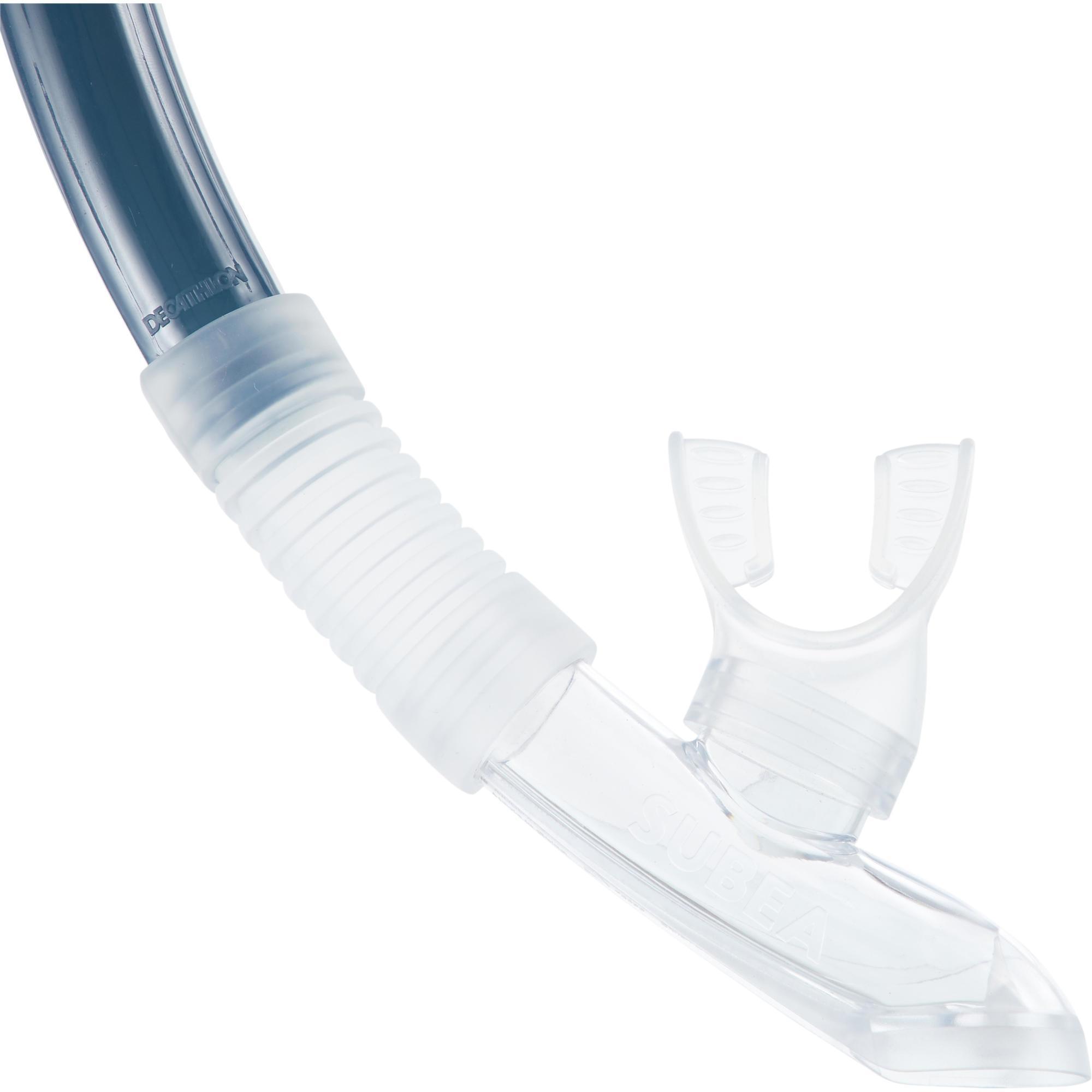 Diving snorkel with valve - 100 Grey