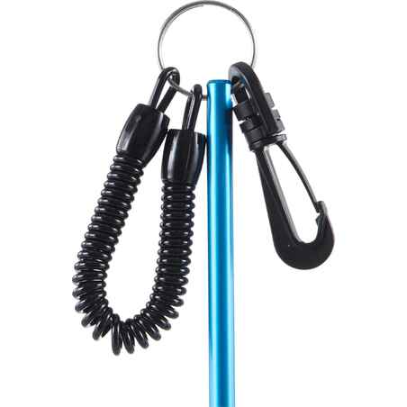 Stainless steel scuba diving pointer, leash and carabiner