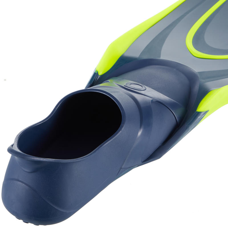 SCD 100 scuba diving fins blue/neon yellow Decathlon