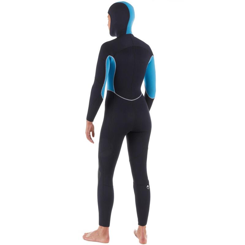 Neoprenanzug Gerätetauchen SCD 100 Neopren 5 mm Frontzip Damen