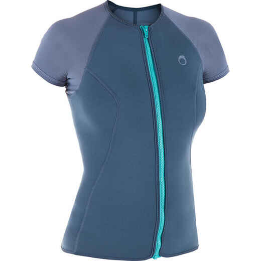 
      SNK 100 1.5 MM WOMEN’S SNORKELLING TOP - GREY GREEN
  