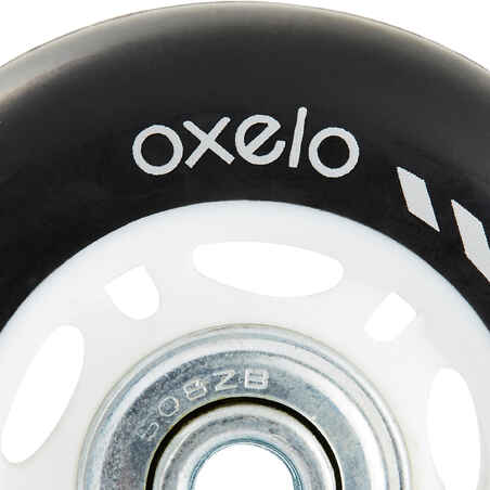 Kids' 63mm / 82A Inline Skating Wheels with Bearings for Play 3 4-Pack