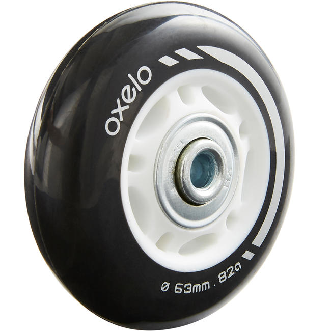 Kids' 63mm / 82A Inline Skating Wheels with Bearings for Play 3 4Pack