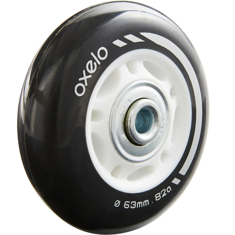 4 roues roller 63mm / 82A avec roulements Oxelo Decathlon