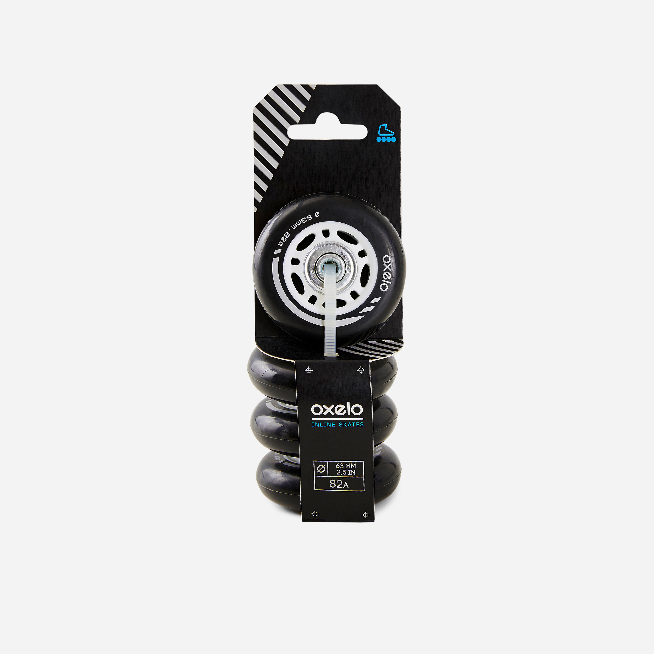4 roues de roller en ligne avec roulements pour play 3 enfants 63mm / 82a - Rollers - Oxelo- Clubs - Entreprises - Collectivités - Associations