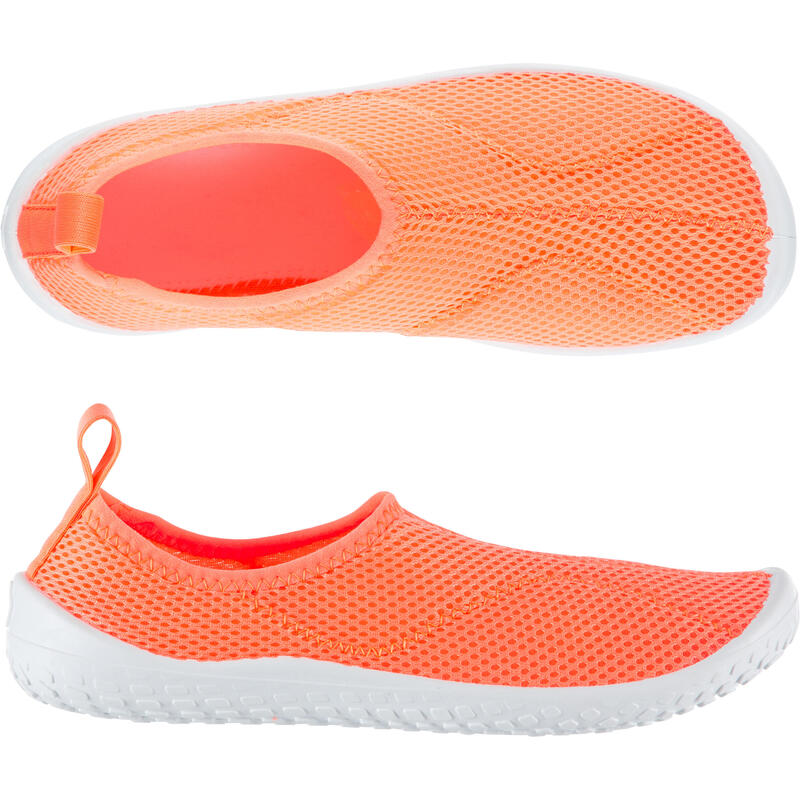 Chaussures aquatiques Enfant - Aquashoes 100 couleur Corail