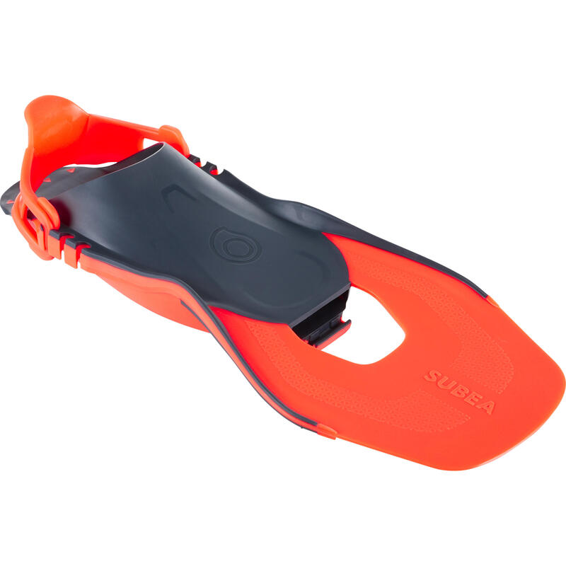Palmes de snorkeling SUBEA SNK 100 réglable adulte orange