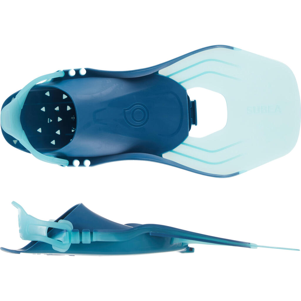 Kids' Adjustable Diving Fins - OH 100 Turquoise