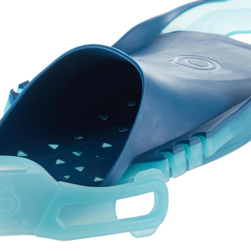 Barbatanas ajustáveis de Snorkeling Criança SNK 100 Azul Turquesa