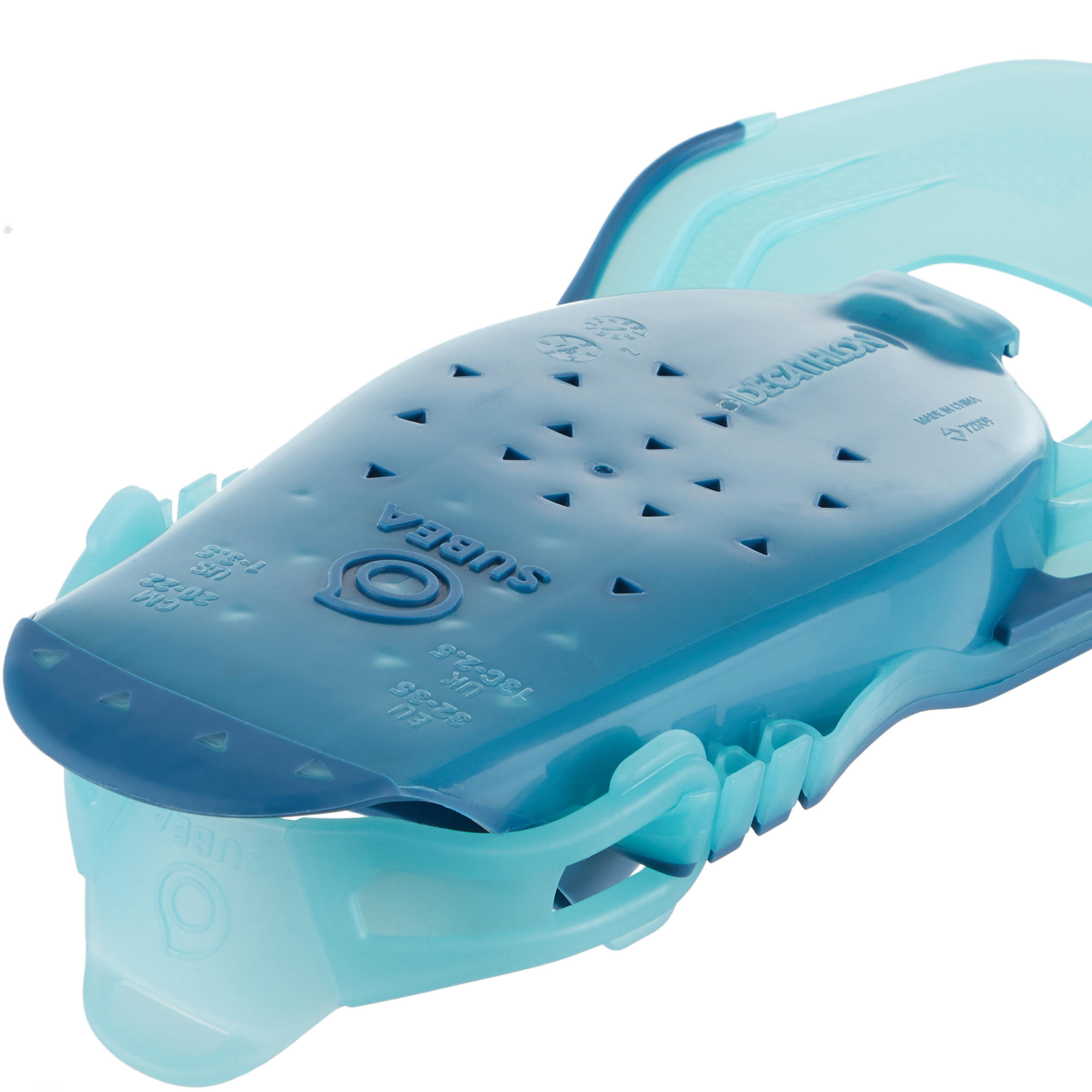 Kids' Adjustable Diving Fins - OH 100 Turquoise 8/10